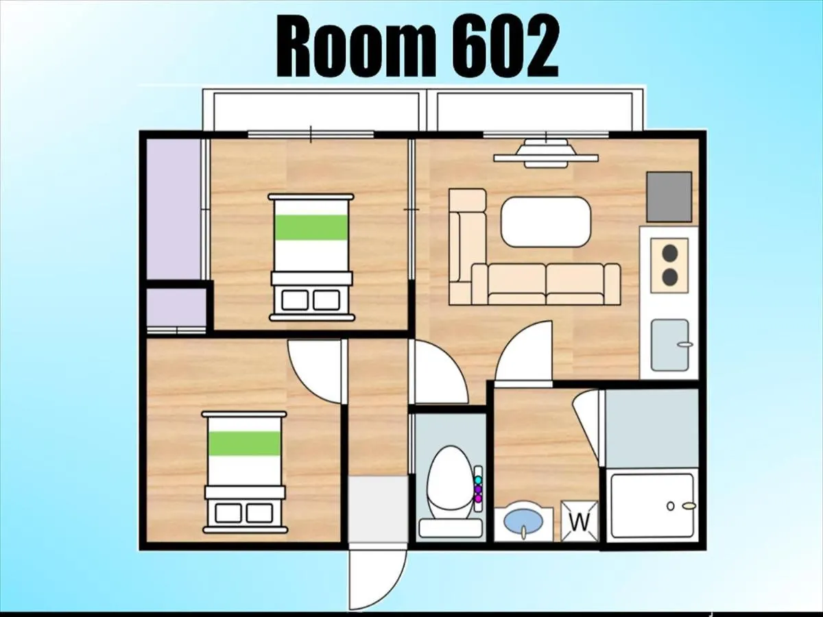 Appartement Nippombashi Kaikan 602 Ōsaka